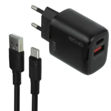 شارژر دیواری اکسیژن مدل CH1 به‌ همراه کابل تبدیل USB-C | مشکی