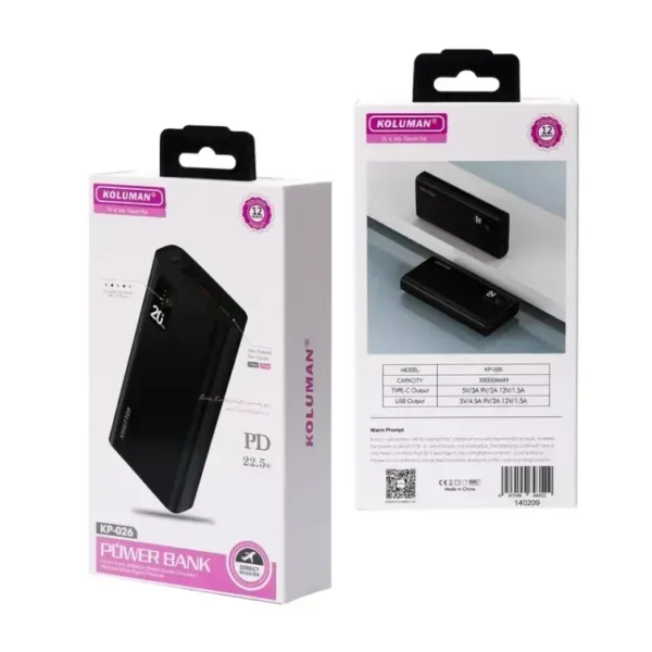پاوربانک کلومن مدلKP-026 22.5W